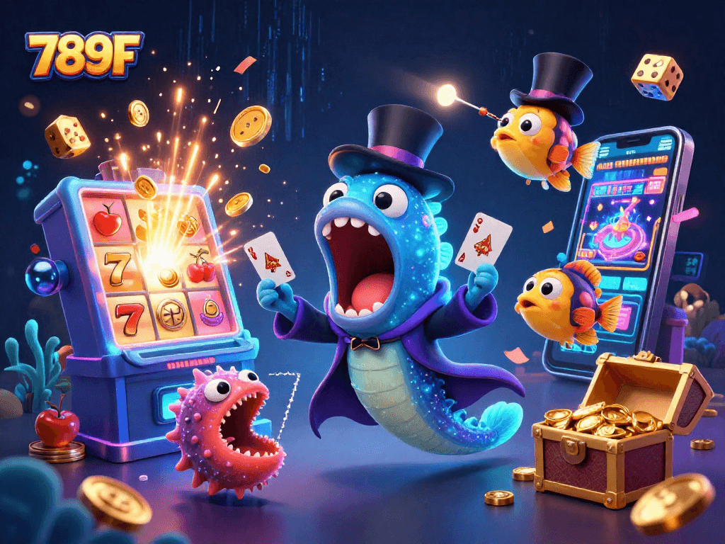 Experience exciting gaming at 789F with vibrant characters and thrilling casino action!