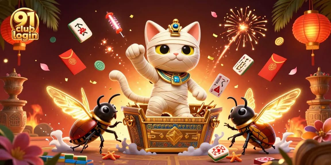 Engage with the excitement of 91 club login while playing in a vibrant 3D casino scene.