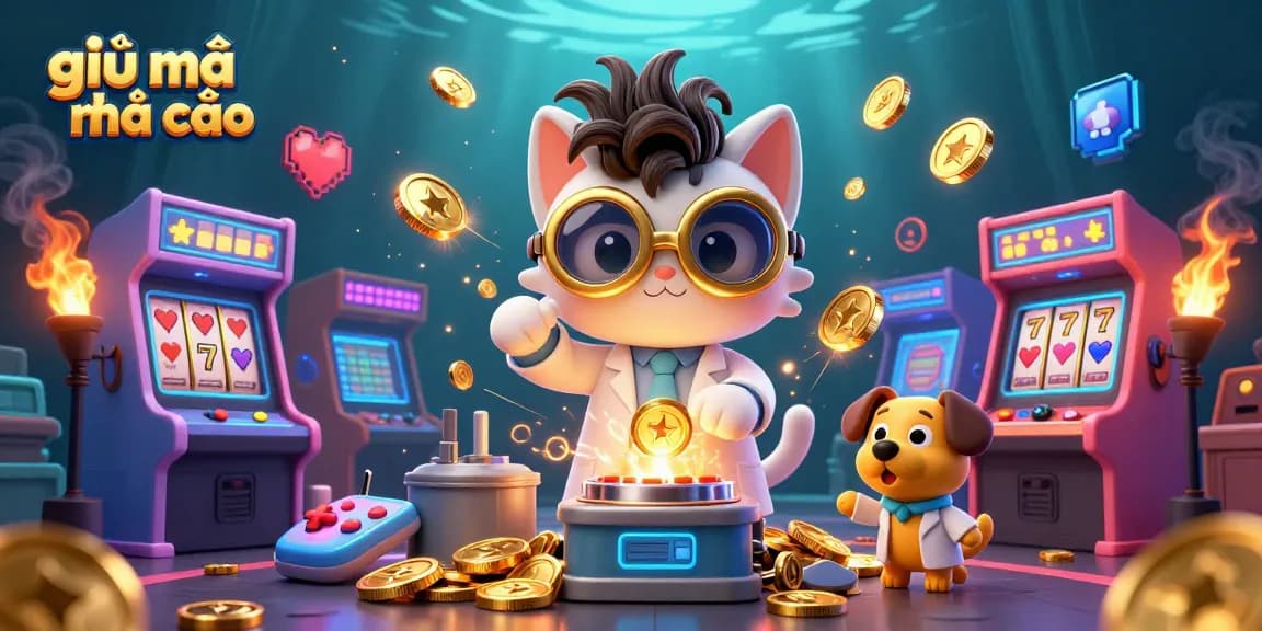 Experience the excitement of giải mã nhà cái with vibrant 3D casino elements and characters in thrilling action.