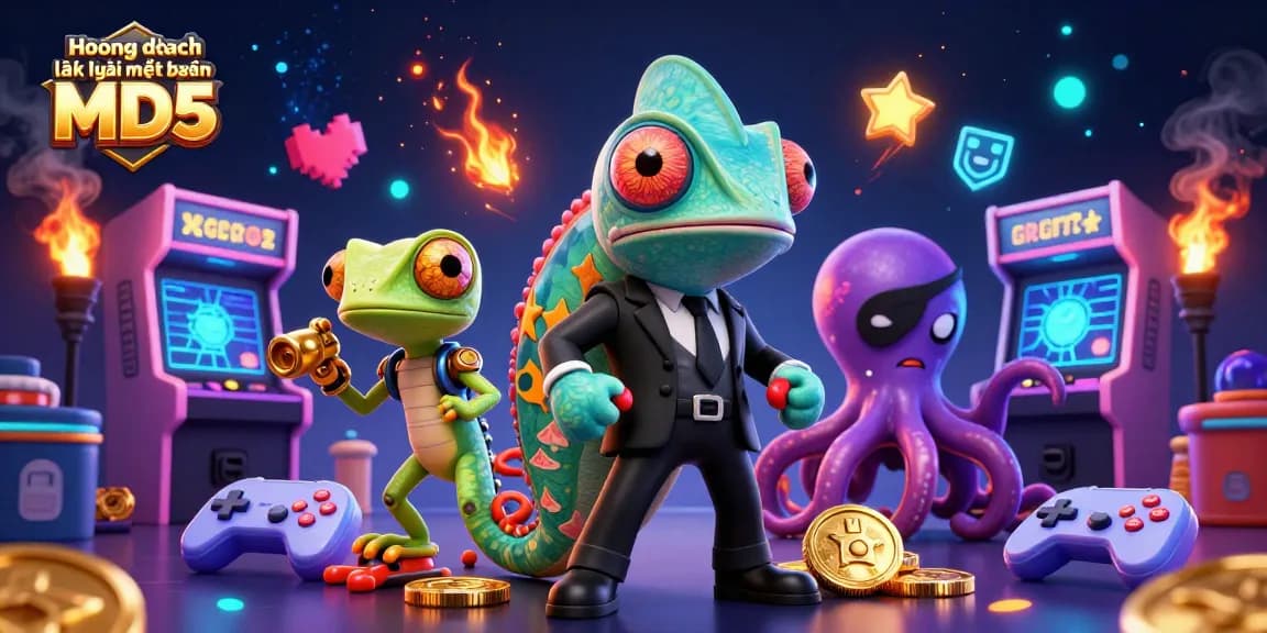 Engage in Hướng dẫn lấy lại mật khẩu Tài xỉu MD5 with this vibrant casino-themed illustration, highlighting key recovery steps.