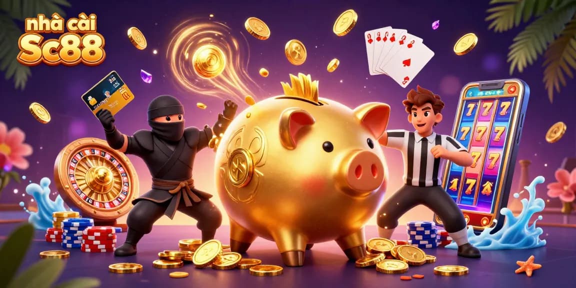 Experience dynamic gaming action at nhà cái Sc88 with vibrant characters and thrilling casino elements.