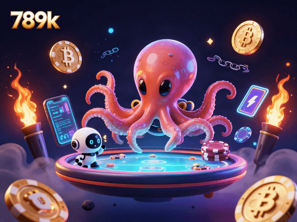 Engage with thrilling games at 789k, featuring a futuristic poker scene with crypto flair.