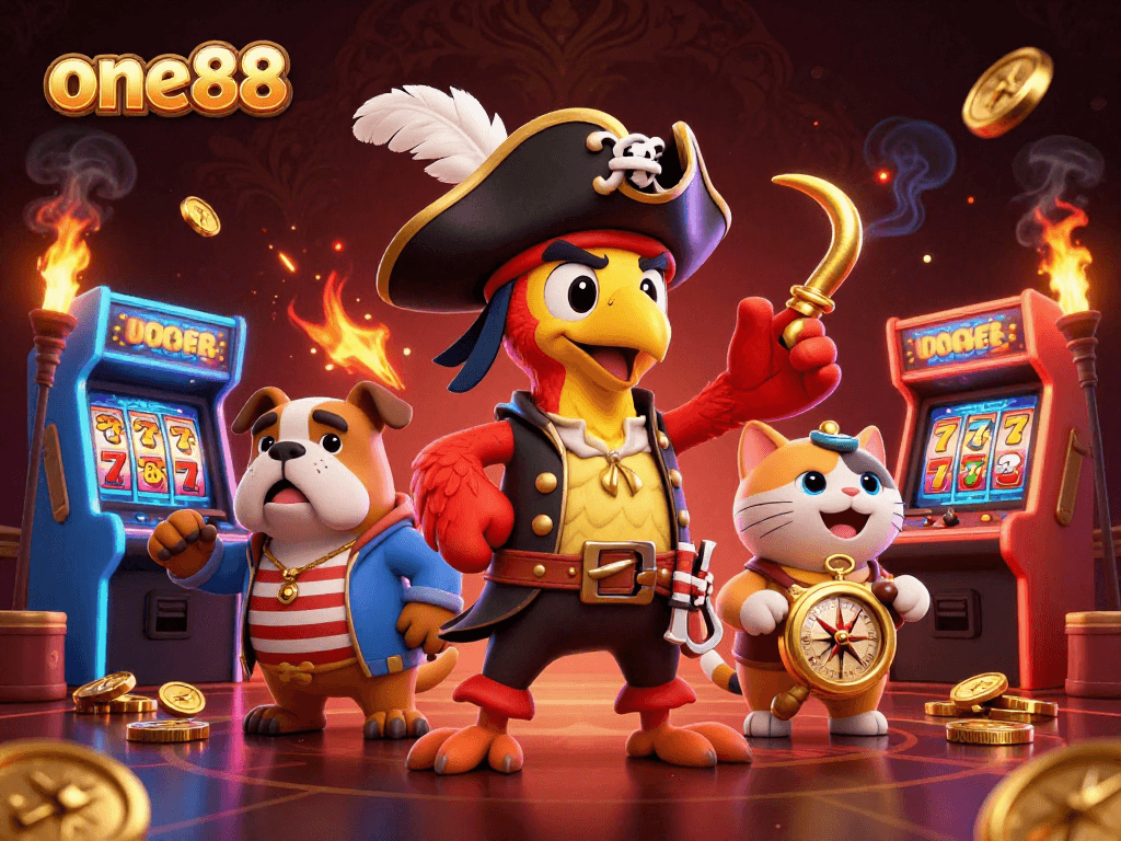 Experience thrilling gaming action at one88 with engaging characters and dynamic casino elements