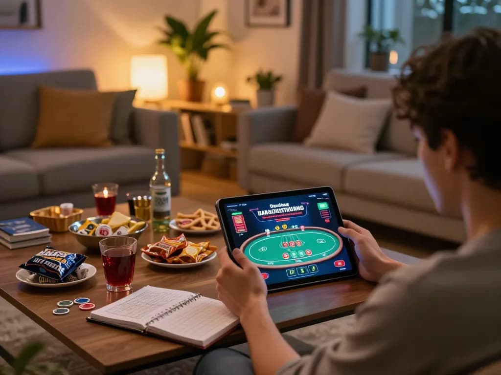 Engaging in online gaming at home using gamebaidoithuong platform on tablet