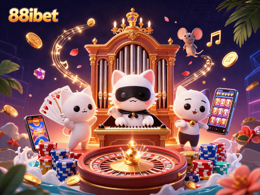 Win big with 88ibet in a vibrant casino scene featuring a cinematic design and exciting game elements.