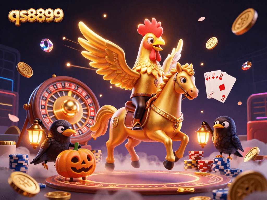 Engage with qs8899 in vibrant casino fun amidst golden treasures and dynamic gaming elements.