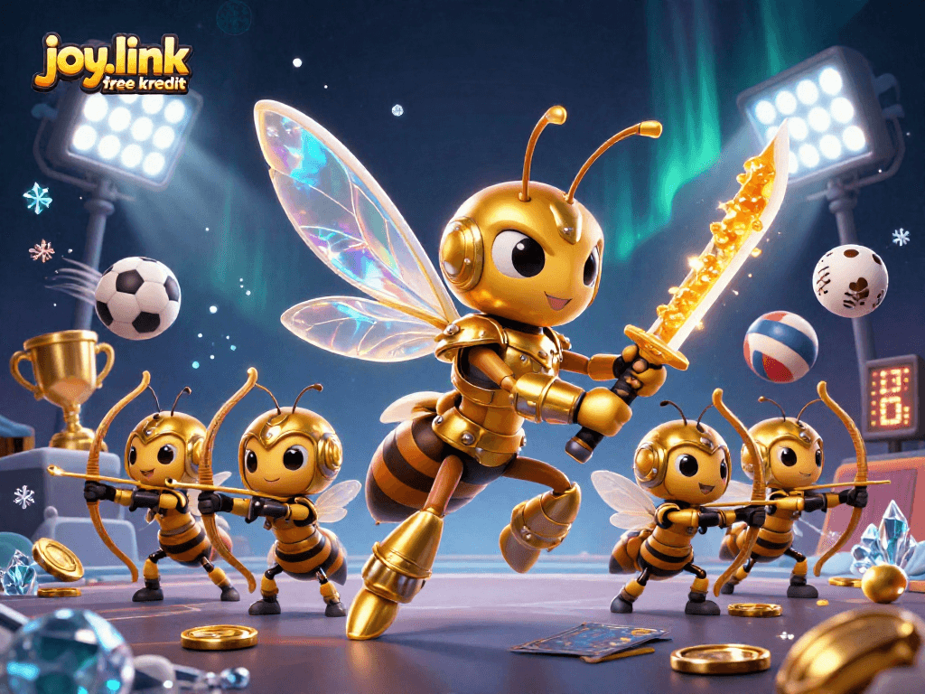 Experience winning moments with joy.link free kredit in an action-packed casino-themed scene.