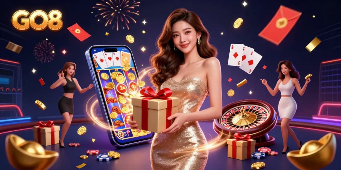 Engage with GO8's thrilling casino experience featuring stunning games and joyful celebrations.