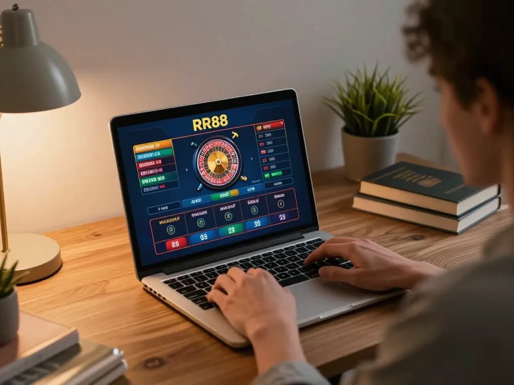 Engaging in live dealer games at RR88 from the comfort of home.