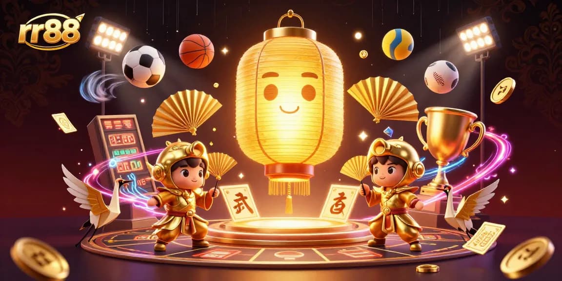 rr88 transforms gameplay with vibrant casino elements, showcasing sports betting excitement in a dynamic scene.