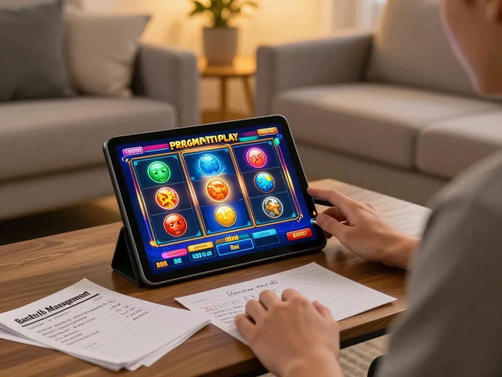 Engage with Pragmati Play slots in a cozy home gaming setup.