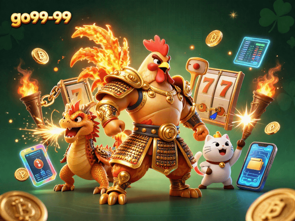 Engage with go99-99 slots in an exciting 3D scene featuring vibrant animations and dynamic characters.