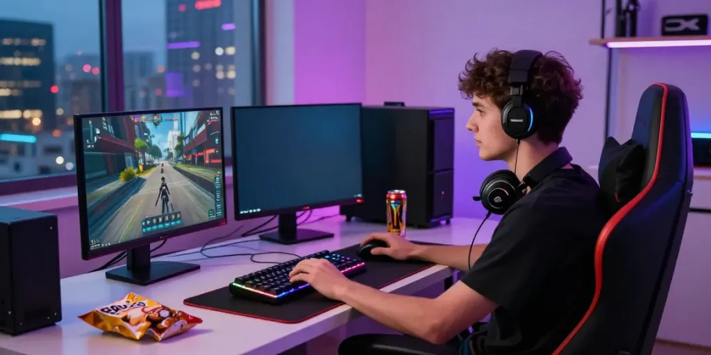 Pengguna merasakan pengalaman rokok88 login di lingkungan bermain game modern.