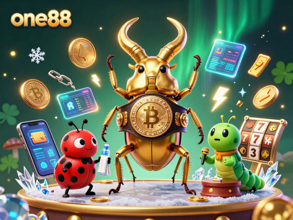 Join the action with one88's vibrant 3D casino experience featuring unique characters and glowing elements.
