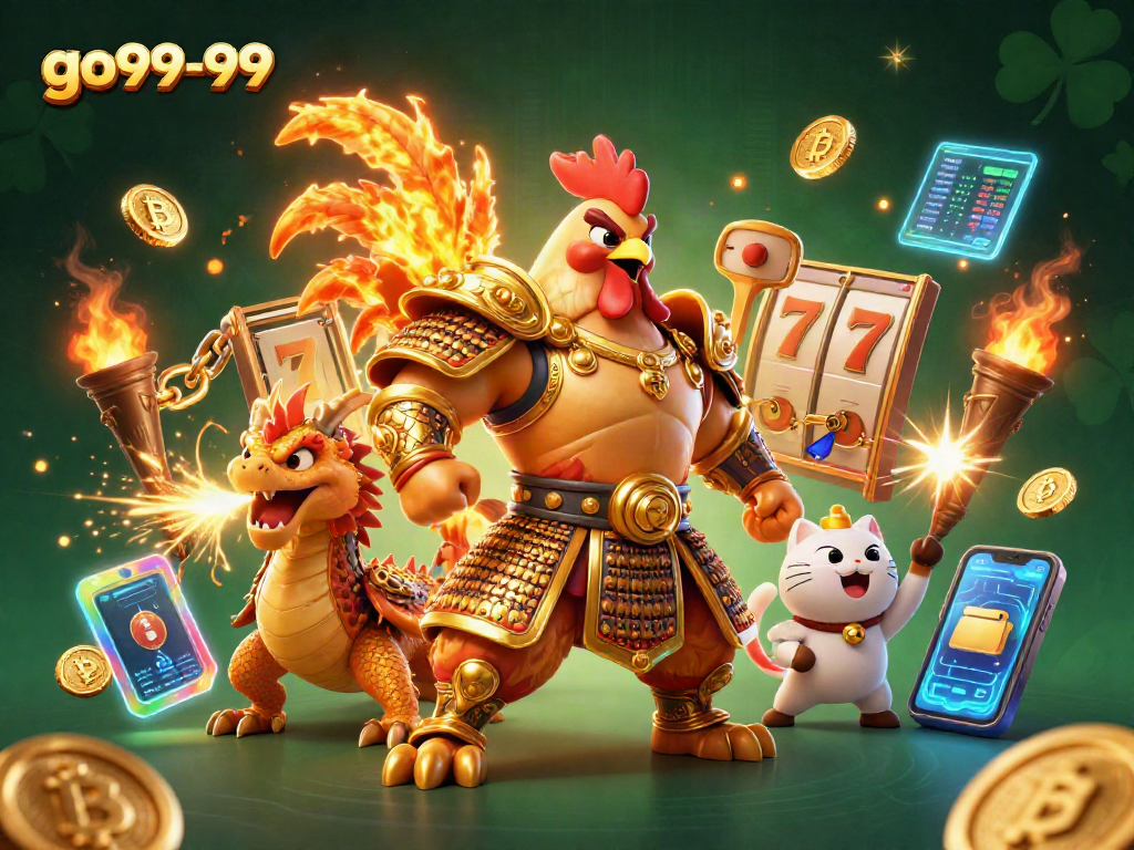 Engage with go99-99 slots in an exciting 3D scene featuring vibrant animations and dynamic characters.