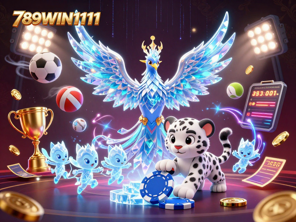 Experience the thrill of gaming in 789WIN1111 with colorful casino characters and dynamic sports elements.
