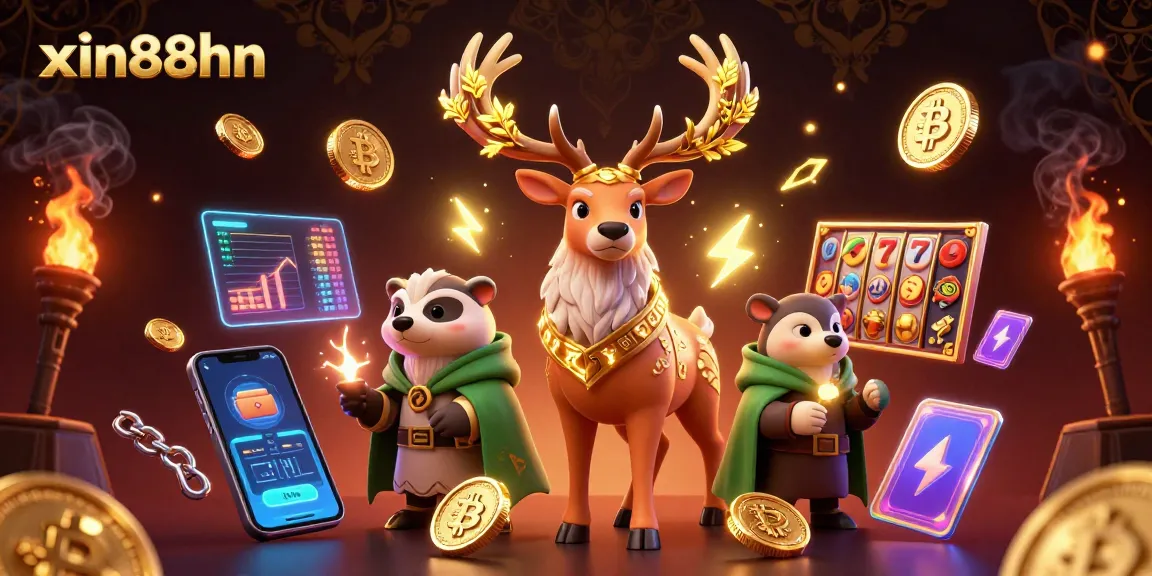 Experience the thrill of gaming with xin88hn's vibrant 3D casino adventure featuring unique characters and crypto elements.