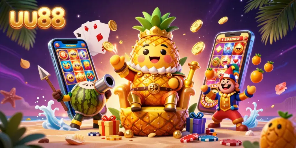 Engage in fun with uu88 featuring vibrant 3D characters and dynamic casino-themed elements.