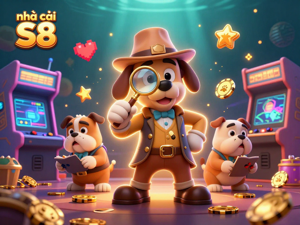 Engage with nhà cái S8 through fun and vibrant 3D gaming adventures in a dynamic casino scene.
