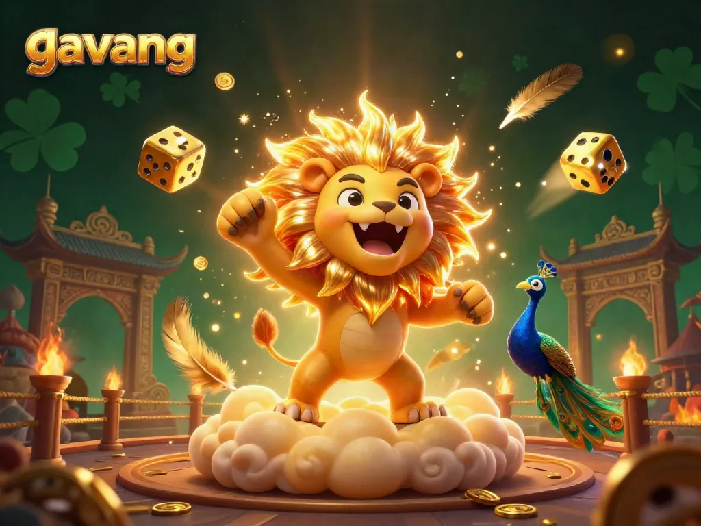 Experience thrilling gambling action with Gavang's vibrant 3D illustration featuring majestic characters and dynamic betting elements.